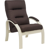 Кресло для отдыха Leset Лион (Слоновая кость/Ткань рогожка коричневый Malmo 28)