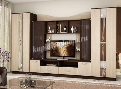 Гостиная Палермо-3 (Венге/Анкор белый)