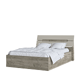 Кровать Гавана 1.6 с ортопедическим основанием (Дуб крафт серый/Кашемир)