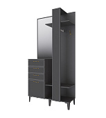 Прихожая Толедо Центральная секция ТЦС-30 (Графит серый)