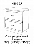 Шкаф нижний Н800 2Я кухня Милена (Вяз)