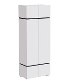 Шкаф Аркон 2х ств. (Белый/Бетон темный)