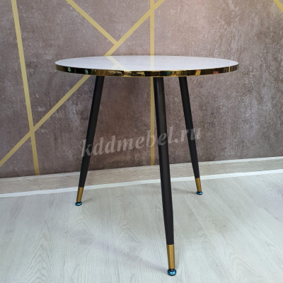 Стол СТ-112 (Белый мрамор/Ноги черные)