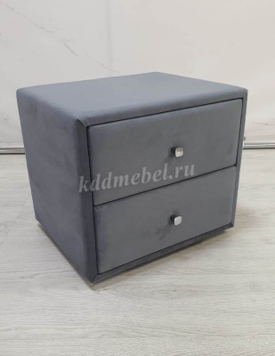 Тумба прикроватная Твист (Микровелюр/Серый)