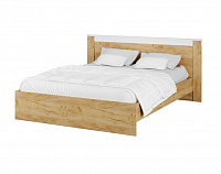 Кровать Адель кровать 1.4 (Дуб крафт золотой/Белый)