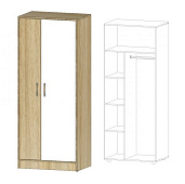 Шкаф для одежды Буратино (Дуб сонома/Белый)