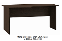 Стол письменный Гермес левый Ст01 (Венге)