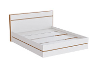 Кровать Аркон 1.6 с настилом (Белый/Дуб вотан)