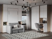 Кабинет-спальня Дуб Сонома светлый - Белый