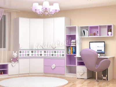 Пенал Рокси (Белый/Ирис)