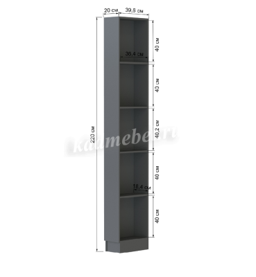 Торцевое завершение Руэлла (Дуб крафт золотой/Графит серый)