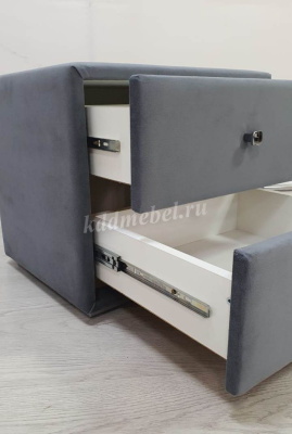 Тумба прикроватная Твист (Микровелюр/Серый)