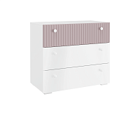 Комод Фокс 332.04 (Белый /Пудровый)