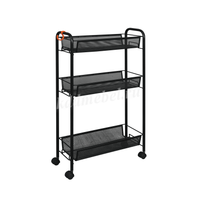 Этажерка Ладья-1К на колесиках (Черный)