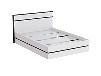 Кровать Аркон 1.4 с настилом (Белый/Бетон темный)