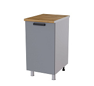 Шкаф нижний глубокий Г45Р кухня Осло без столешницы (Белый/Карбон сапфир)  