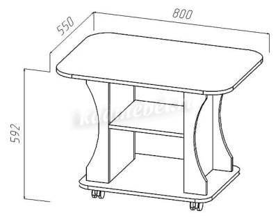Стол журнальный Дипломат (Ясень шимо темный)
