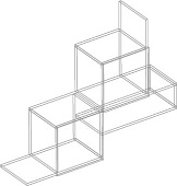 Полка универсальная Вита 2ств.1200*320*930 (Белый лофт/Софт айс)