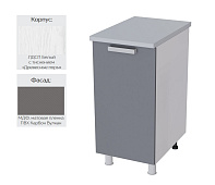 Шкаф нижний глубокий Г4Р кухня Осло без столешницы (Белый/Карбон вулкан)