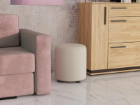 Пуф Рой_Экокожа бежевый