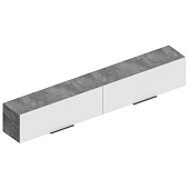 Шкаф настенный Моника 2000 (Айрон рок/Белый лофт)