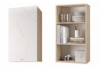 Шкаф для книг Скай Лайн 600 (Дуб сонома/Белый)