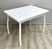 Стол обеденный раздвижной Дейтройт К (Белый/МДФ Мрамор белый)