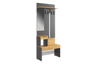 Прихожая Баско (Графит/Дуб крафт золотой)