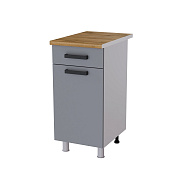 Шкаф нижний с 1 ящиком 4Р1 кухня Контемп без столешницы (Дуб сонома/Кашемир софт)