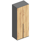 Шкаф 2ств. Стил для одежды (Темно-серый лофт/Дуб золотистый)