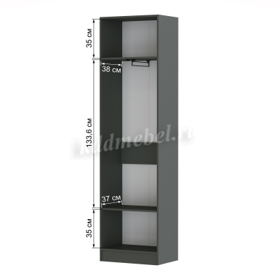 Шкаф платяной Руэлла (Графит серый)