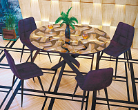 Стол обеденный раздвижной Арчи (Геометрия S231/Опоры белые)