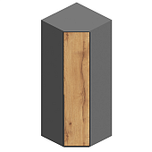 Шкаф Стил угловой (Темно-серый лофт/Дуб золотистый)