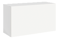 Шкаф навесной Фьюжн 42.25 L800 Н450 (1 дв. гл. гориз.) (Белый эмаль)