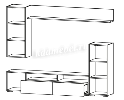 Гостиная Эдем (Цемент светлый/Цемент темный)